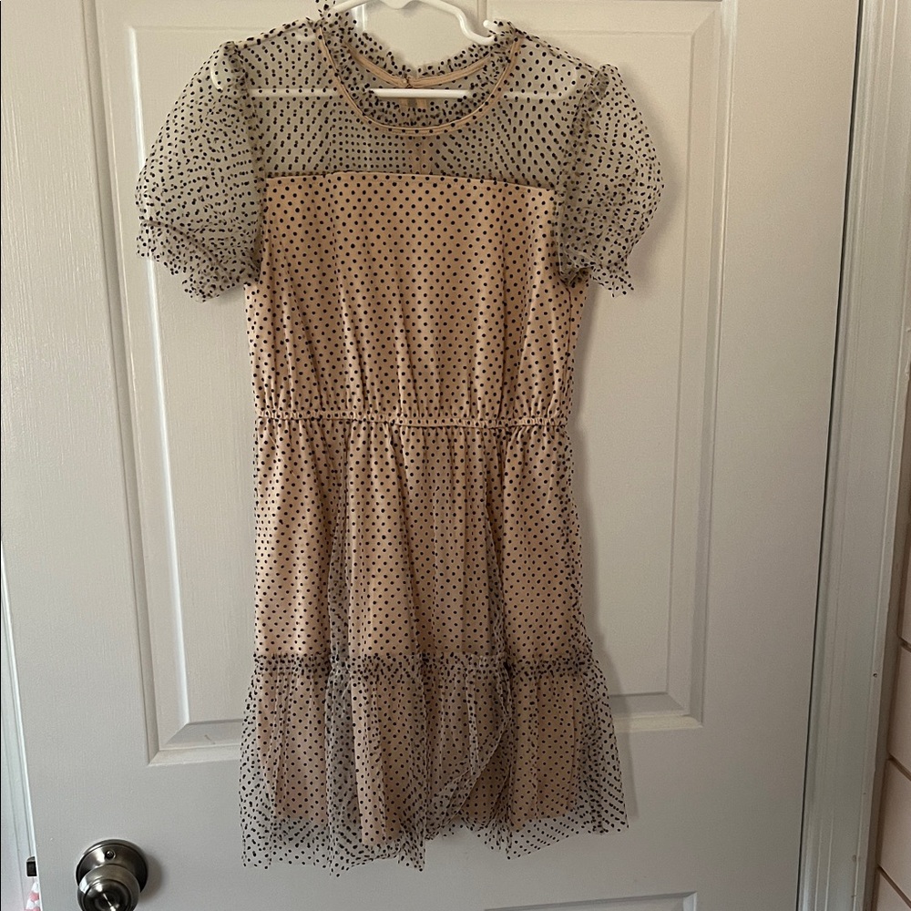 Polka Dot Kids Dress by Franki - Cream and Black